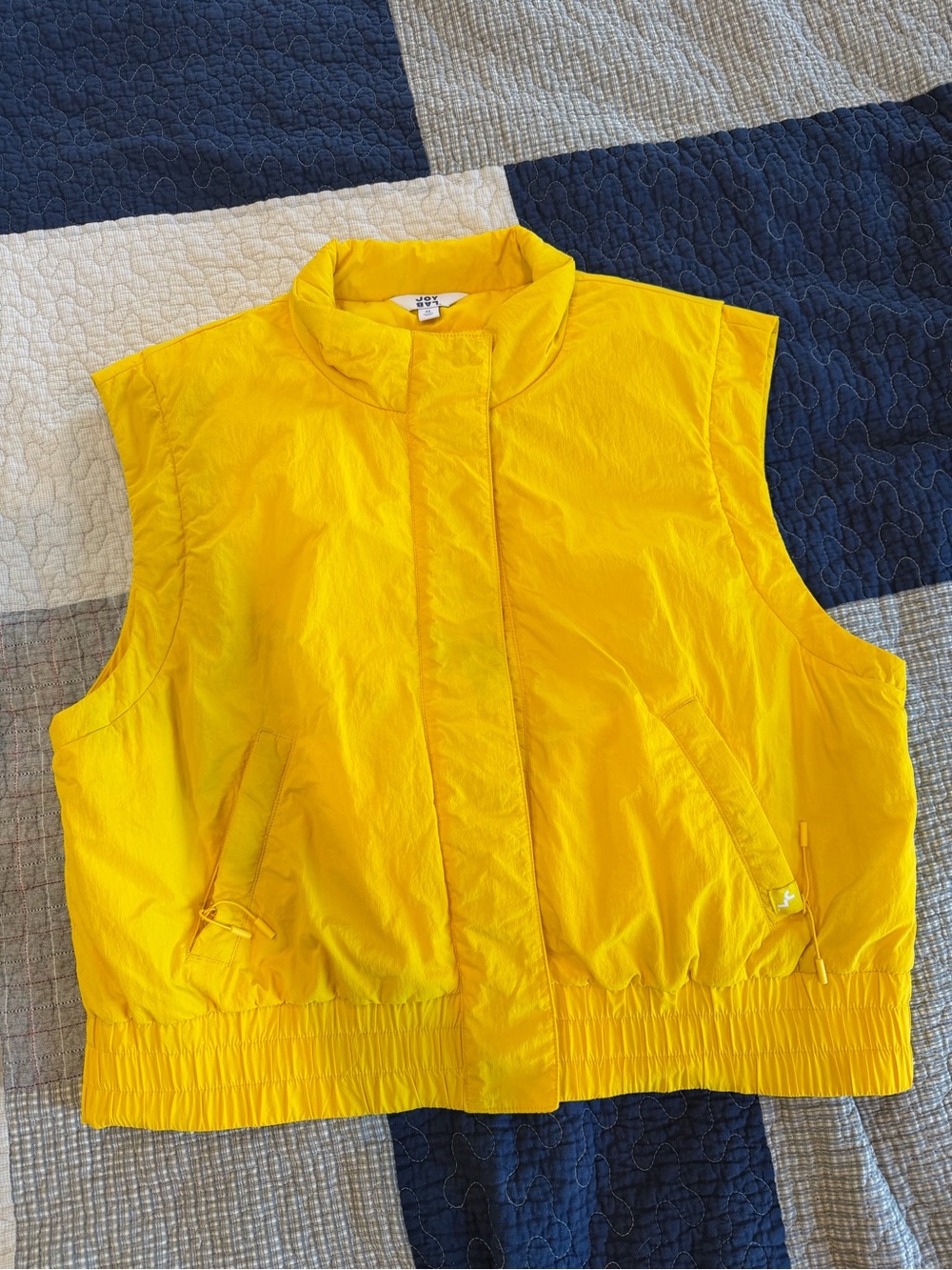 JoyLab Sunny Yellow Quilted Sleeveless Vest